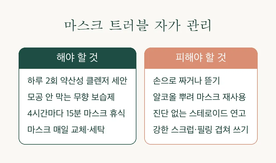 마스크만 쓰면 턱에 올라오는 뾰루지, 마스크 여드름(마스크네) 관련 이미지 4
