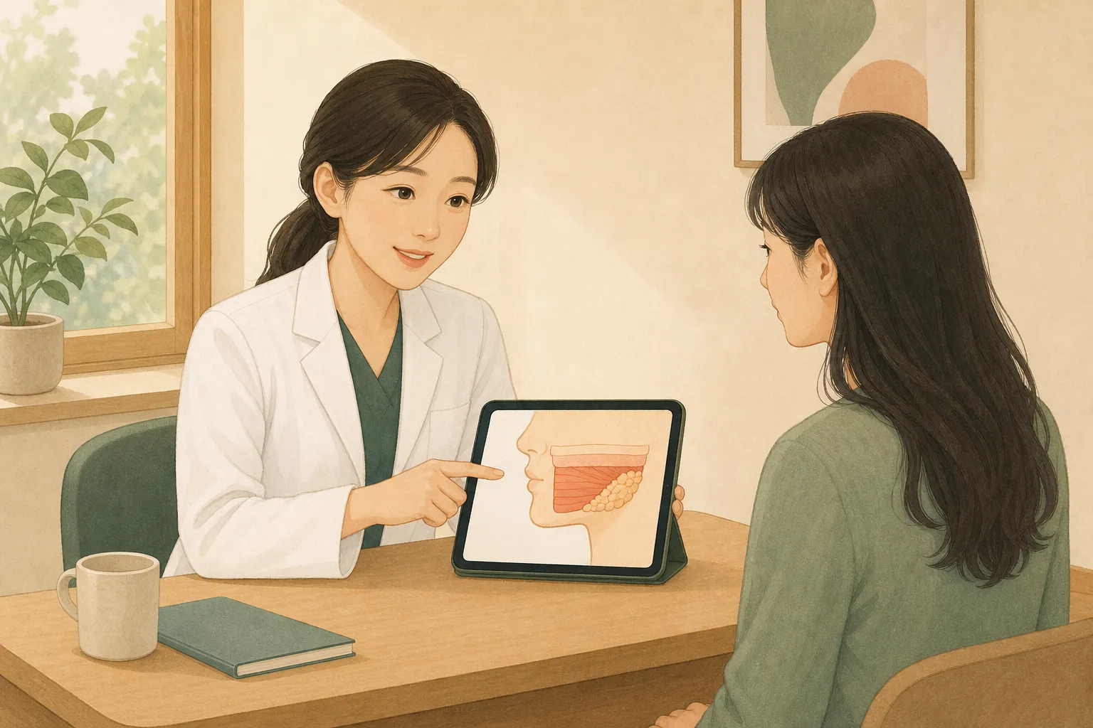 침샘 보톡스, 각져 보이는 하관의 원인이 사각턱이 아닐 때 관련 이미지 5