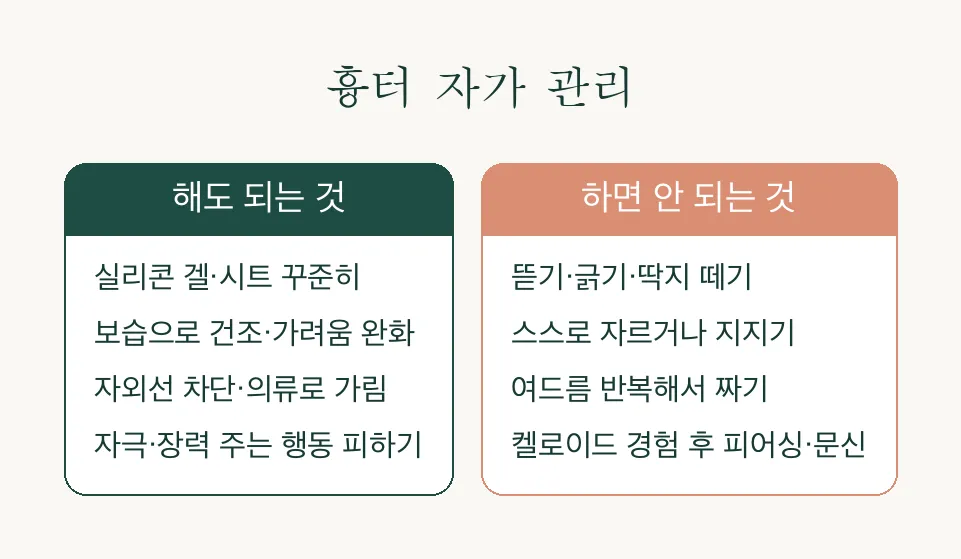 켈로이드 비후성 흉터, 경계를 넘느냐로 구분하는 법 관련 이미지 4