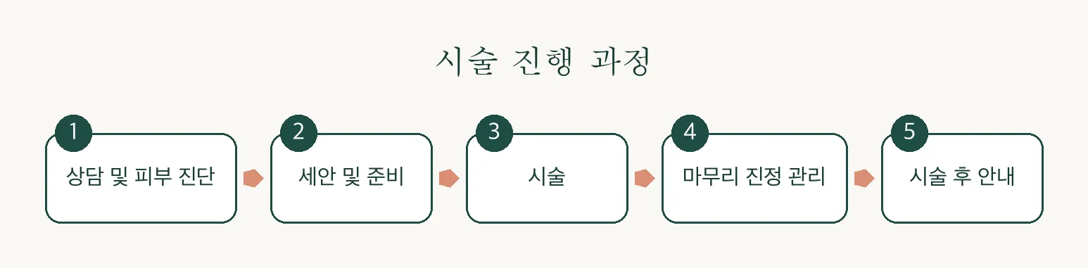 셀바이브 초음파 관리 진행 과정 인포그래픽 — 상담부터 시술 후 안내까지